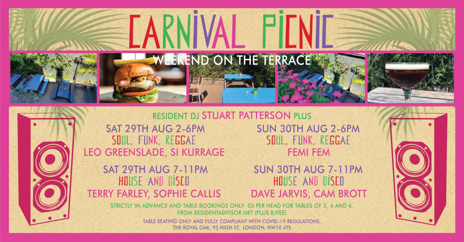 Event Carnival Picnic 29 and 30 August at The Royal Oak